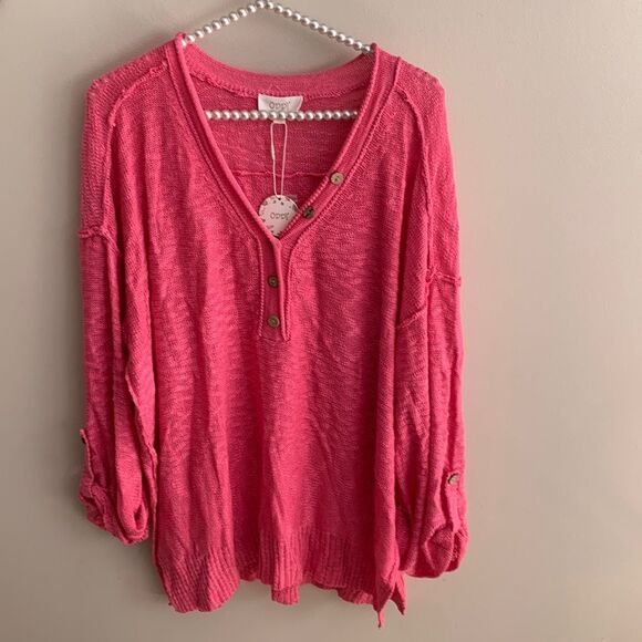 Oddy 1xl/2xl lightweight pink sweater nwt - Picture 1 of 5